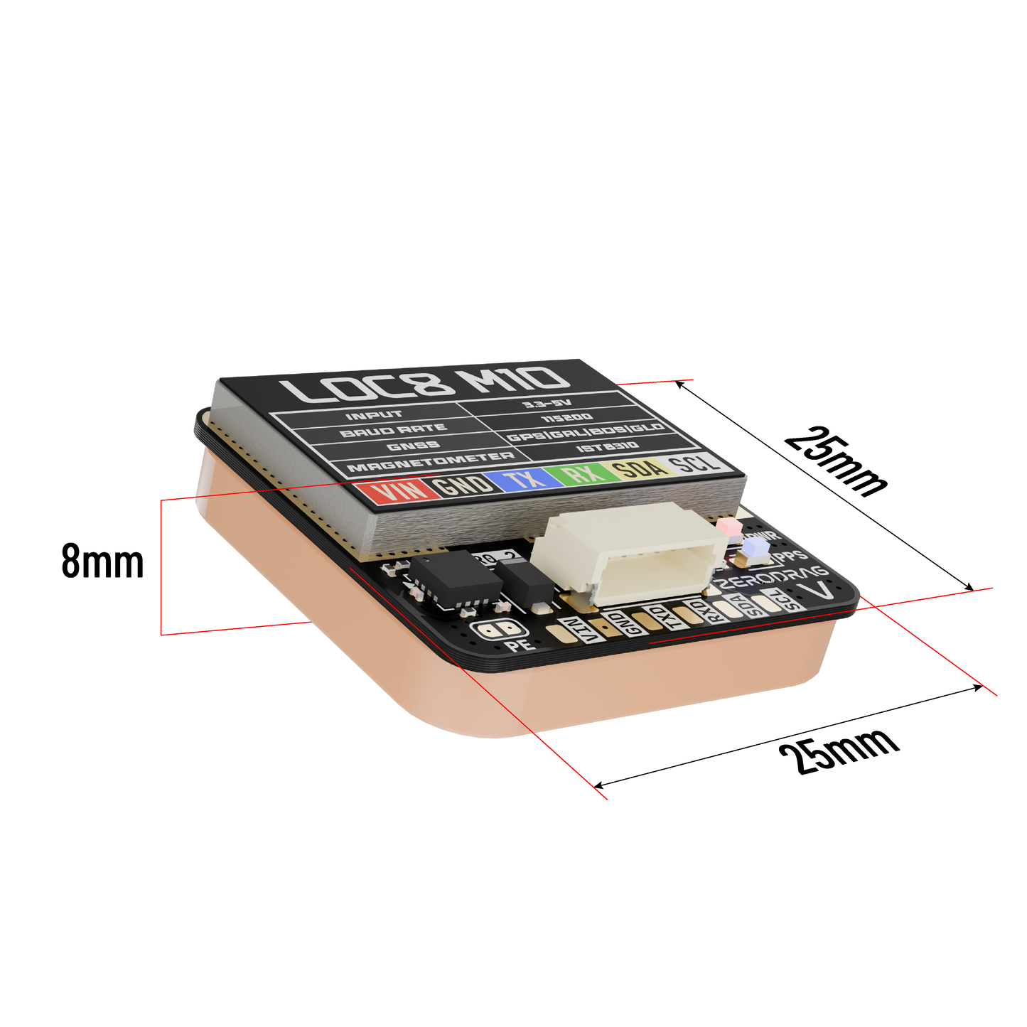 Zerodrag LOC8-M10 GPS Module
