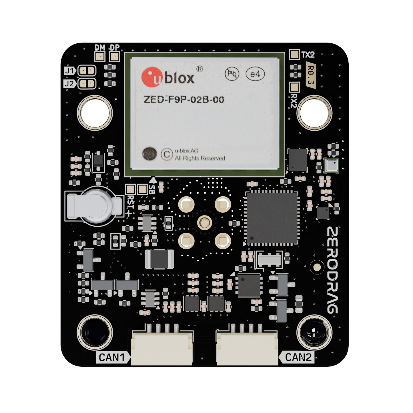 Zerodrag LOC8 DroneCAN RTK GNSS System