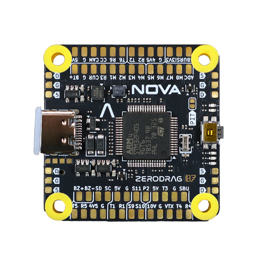 Zerodrag Nova F4 Flight Controller – Fully Solder-Less Design with 12-Month Warranty – Made in India